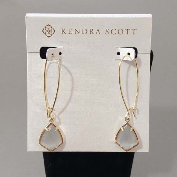Kendra Scott Carrine Earrings, Slate/Gold - Picture 2 of 4